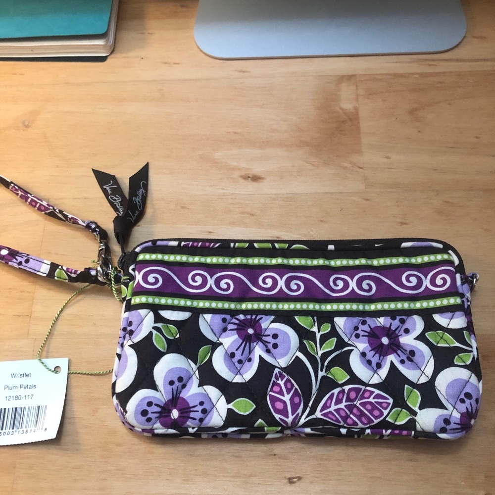 Vera Bradley wristlet in plum petals